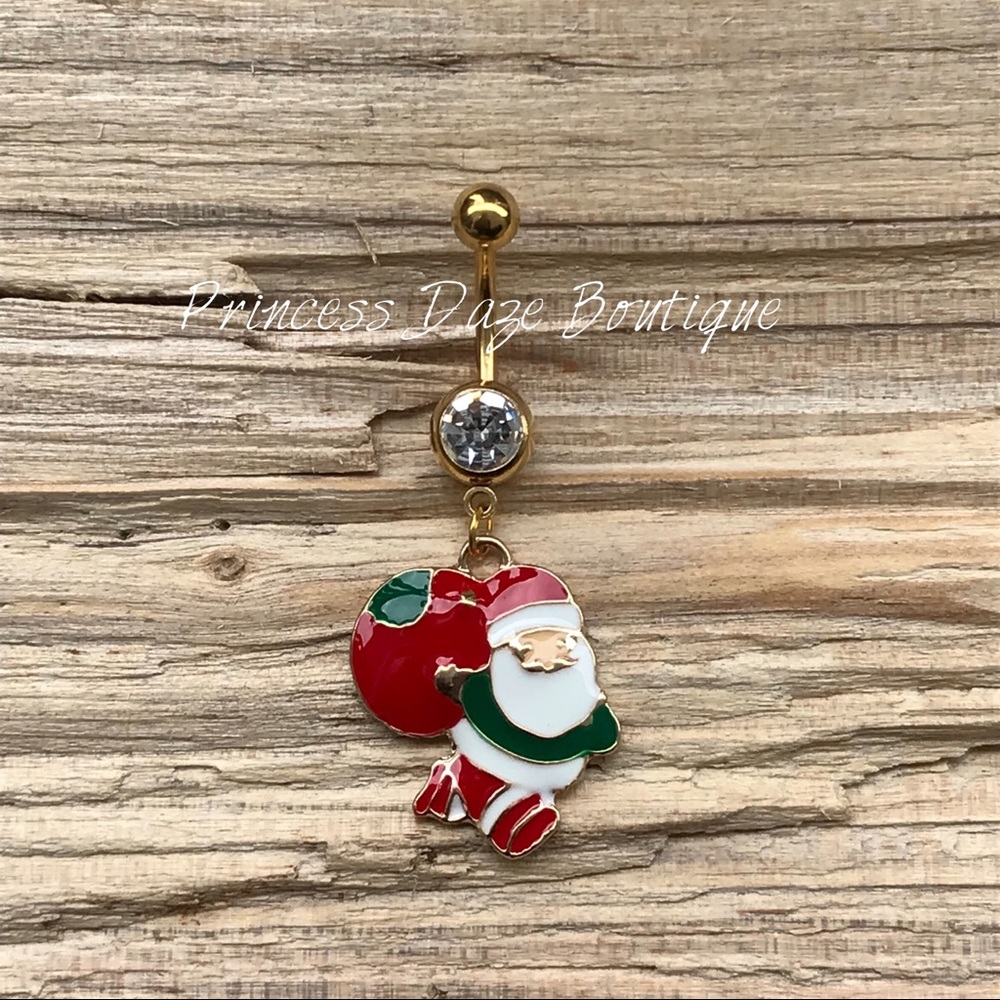Gold‎ Santa Belly Button Ring
